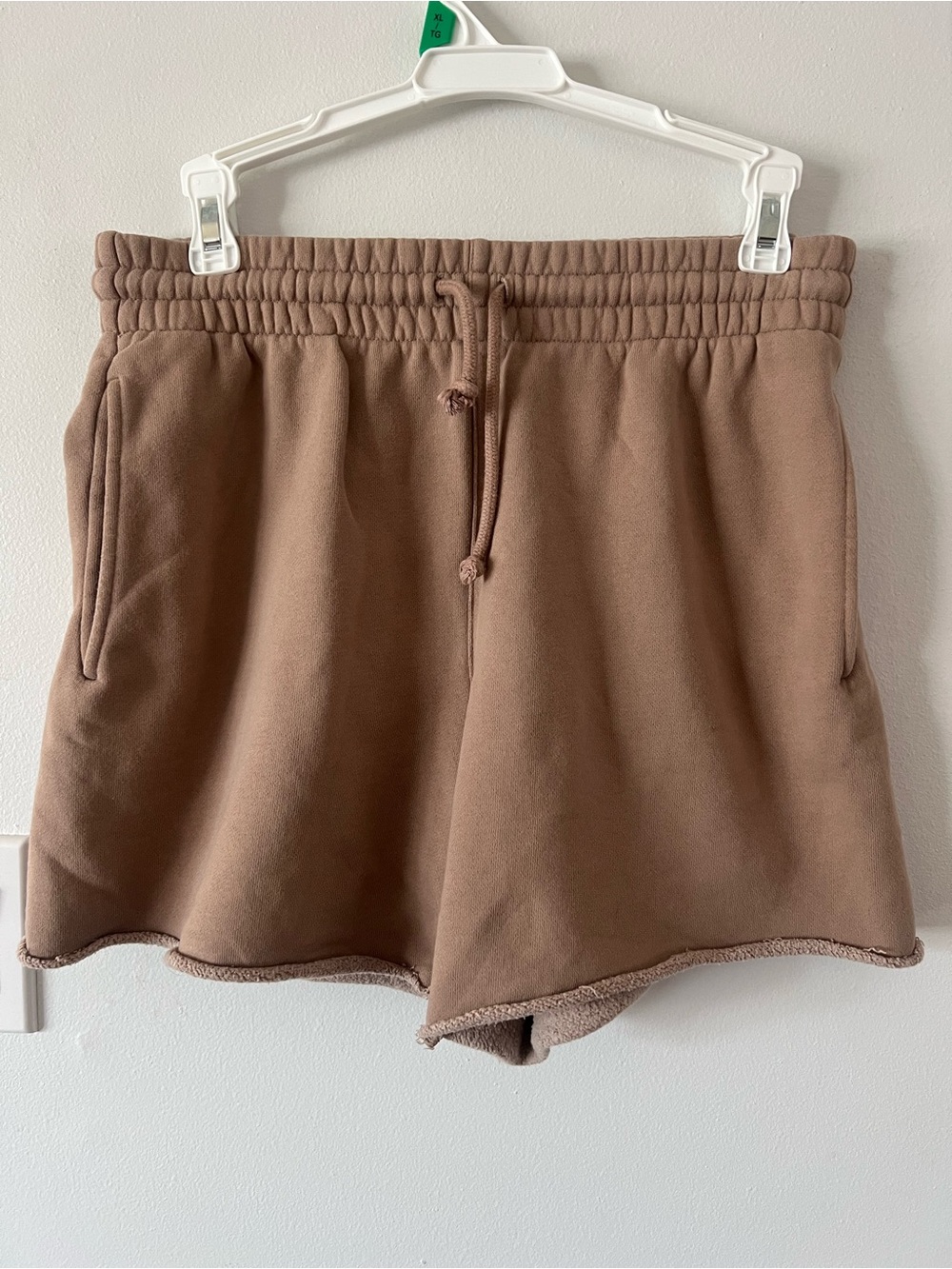TNA Brown Cozy Fleece Drawstring Athletic Shorts Women’s Small S